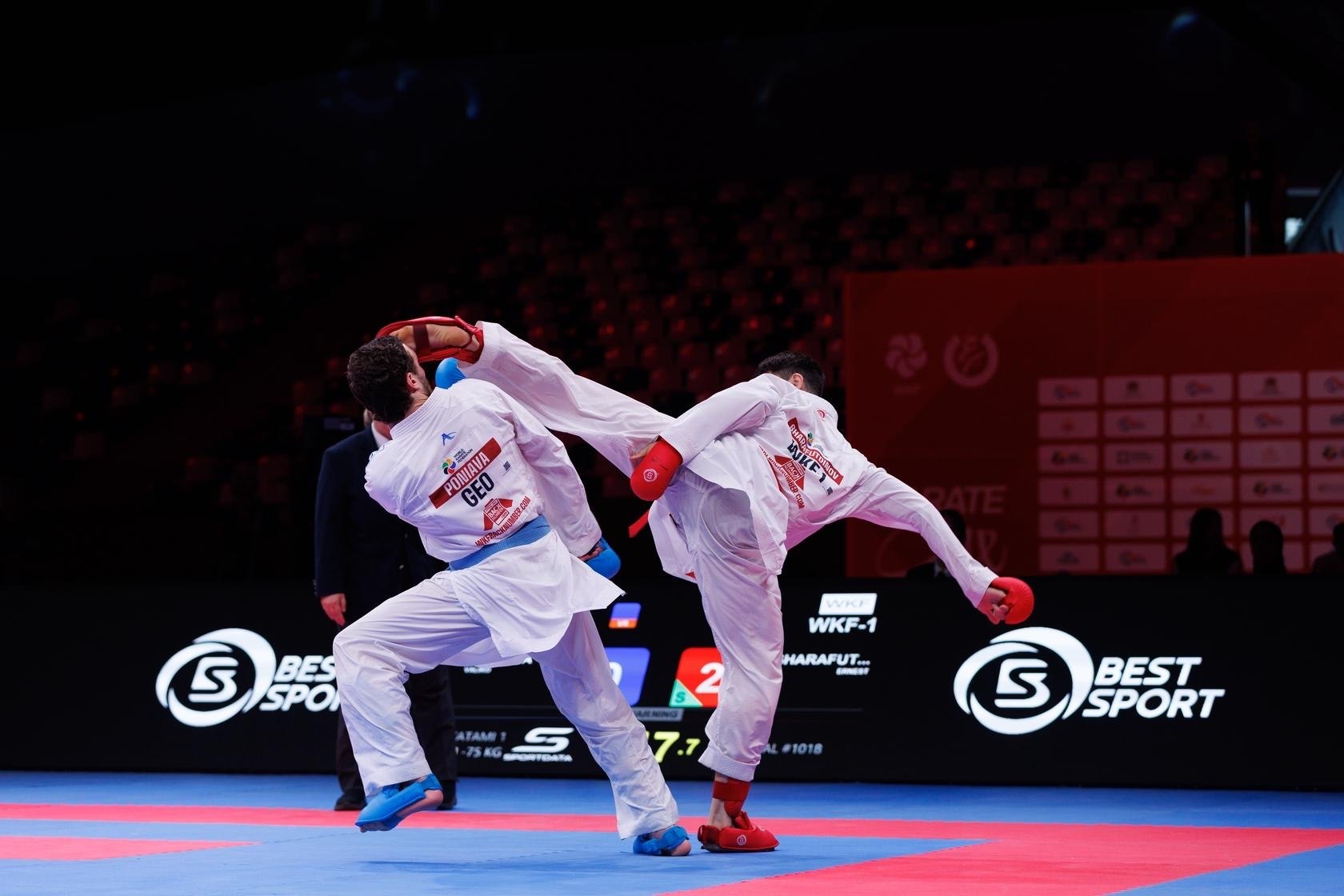 Динамичный поединок спортсменов WKF